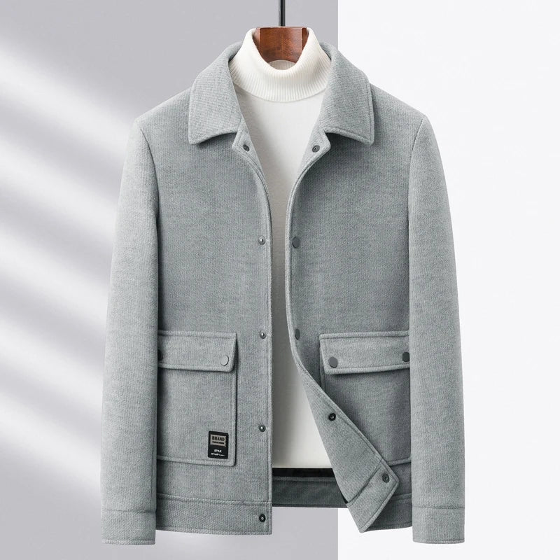 Men's sleek navy blue urban jacket, perfect for versatile everyday wear & modern style. Comfortable fit, all-season.