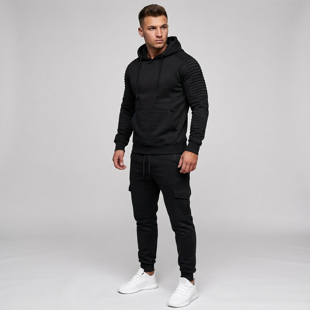 Full view of men's Rodney hooded tracksuit, ideal for sports and casual wear