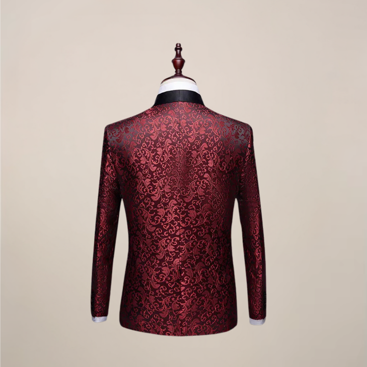 Men's slim fit tuxedo blazer for a wedding suit, formal gala, or special occasion evening wear.