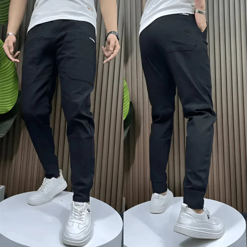Men's slim fit cargo pants in a modern style, perfect for casual everyday wear and a sharp look.