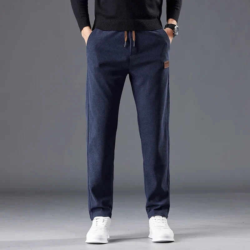 Polished men's slim fit casual pants, ideal for comfortable, modern everyday fashion & versatility.