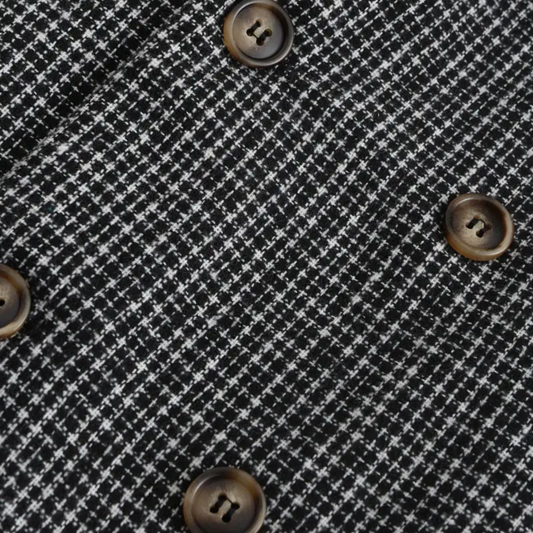 Tailored men's check blazer, a sleek slim fit jacket for formal & smart casual wear. Business attire.
