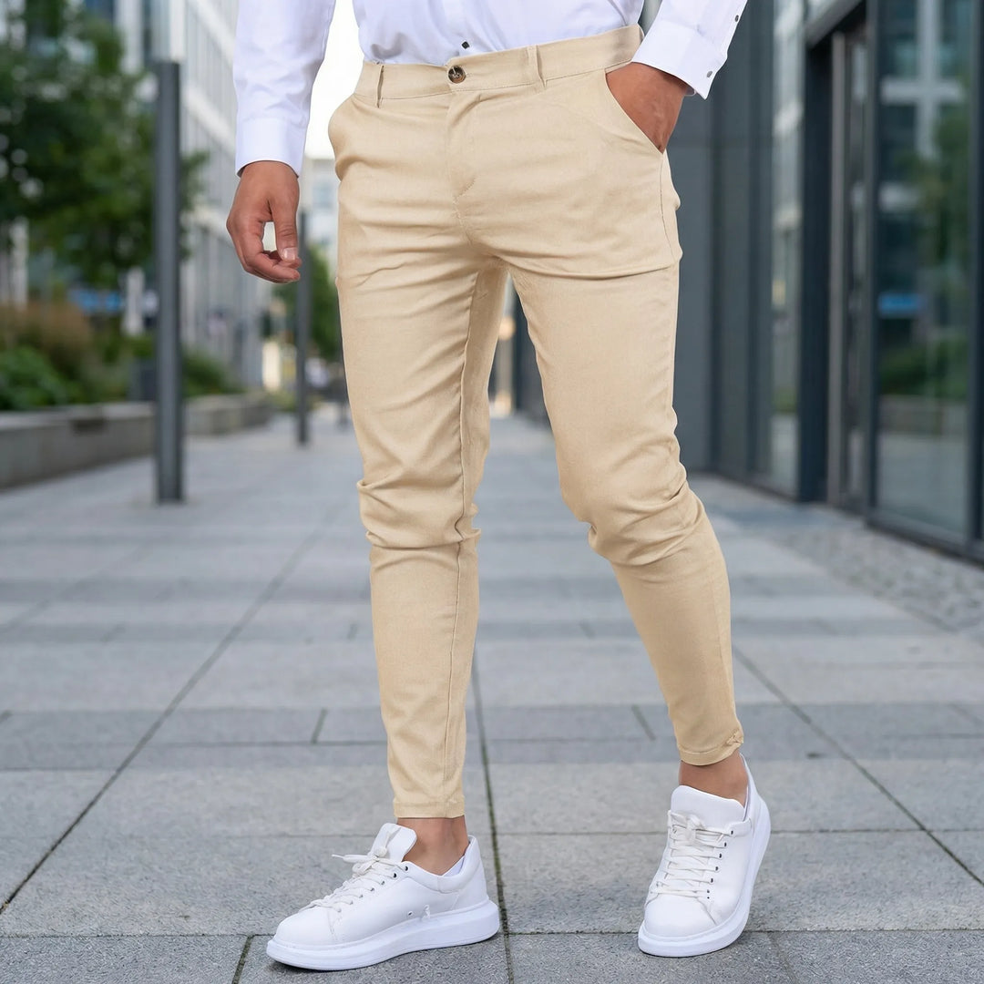Men's Slim-Fit Chino Pants for Everyday Style & Comfort. Versatile and modern men's fashion.