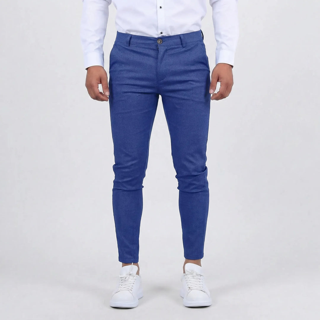 Premium men's slim-fit chino pants. Tapered design ensures modern style and all-day comfort.