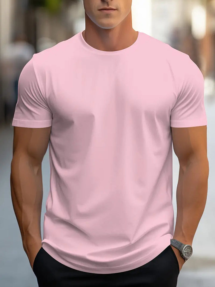 Everyday men's slim fit tee: comfortable short sleeve crew neck, perfect for any casual look.