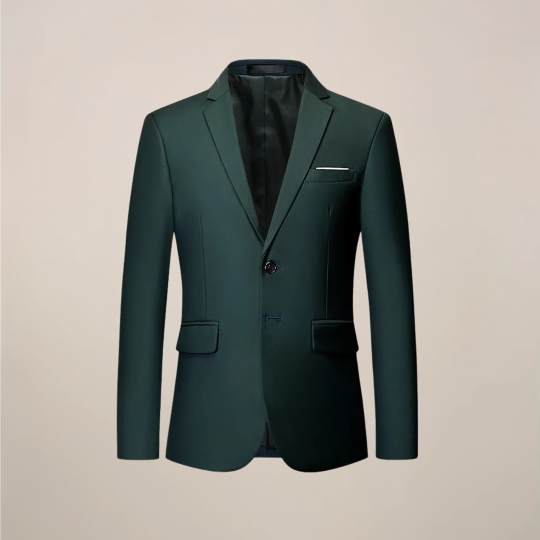 Sophisticated slim fit men's blazer, a tailored suit jacket for fashion-forward special events.