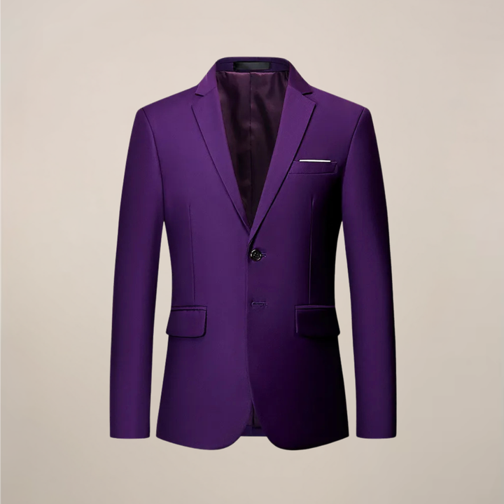 Sharp, slim fit men's formal blazer, a professional suit jacket for an elegant & refined appearance.