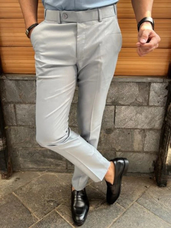 Comfortable men's slim fit stretch business pants, perfect for a sleek professional look.