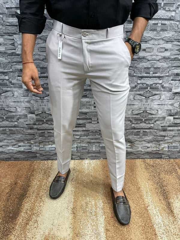 Stylish men's slim fit stretch dress pants, offering modern formalwear elegance & comfort.