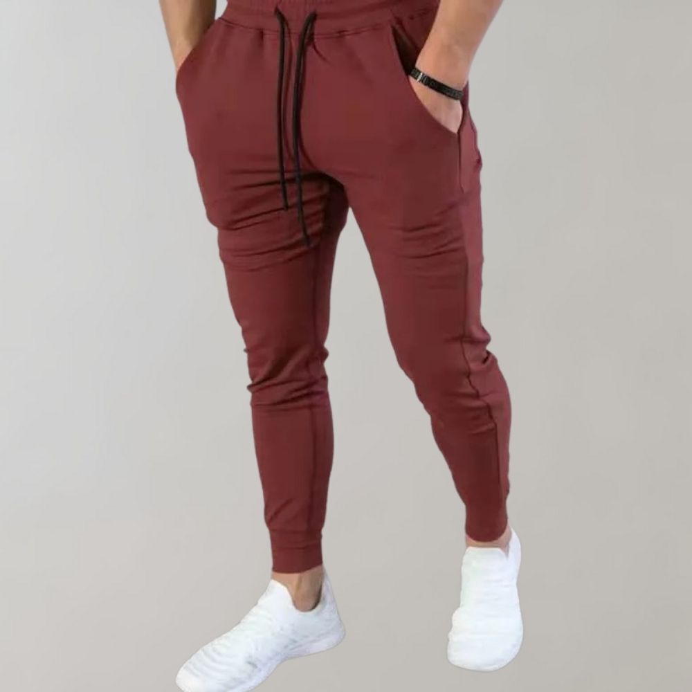 Stylish men's slim fit joggers, perfect for activewear, casual comfort, or street style.
