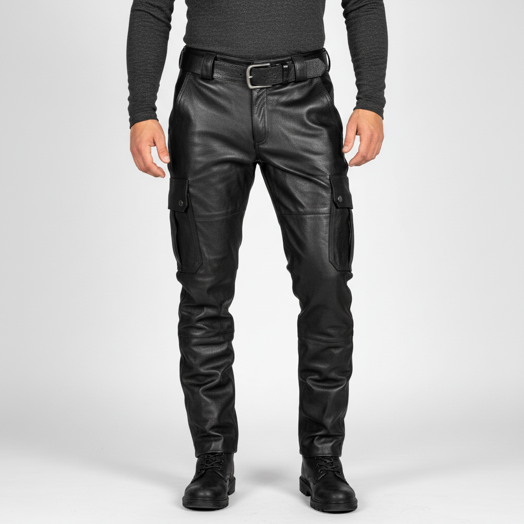 Comfortable men's slim-fit motorcycle riding pants, offering excellent fit and durable outerwear for riders.
