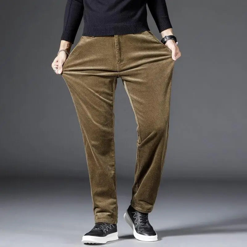 Tailored men's slim fit trousers, ideal for work, casual, or formal events. Comfortable & durable.