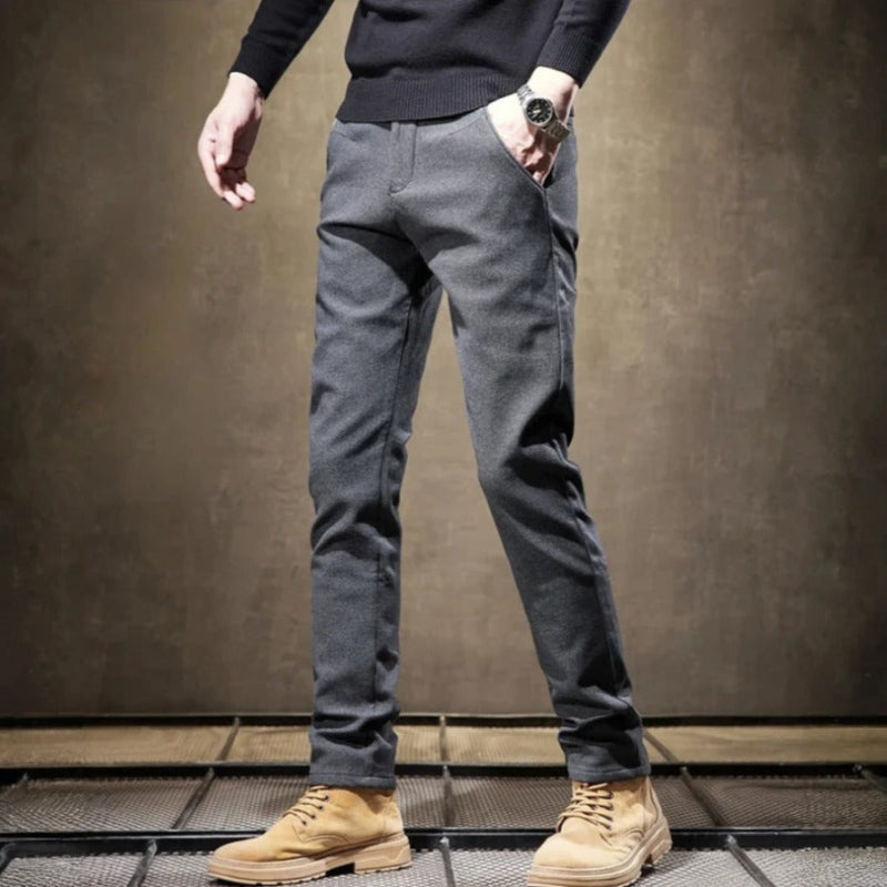 Smart casual men's slim fit pants, perfect for work or leisure with all-day comfort.