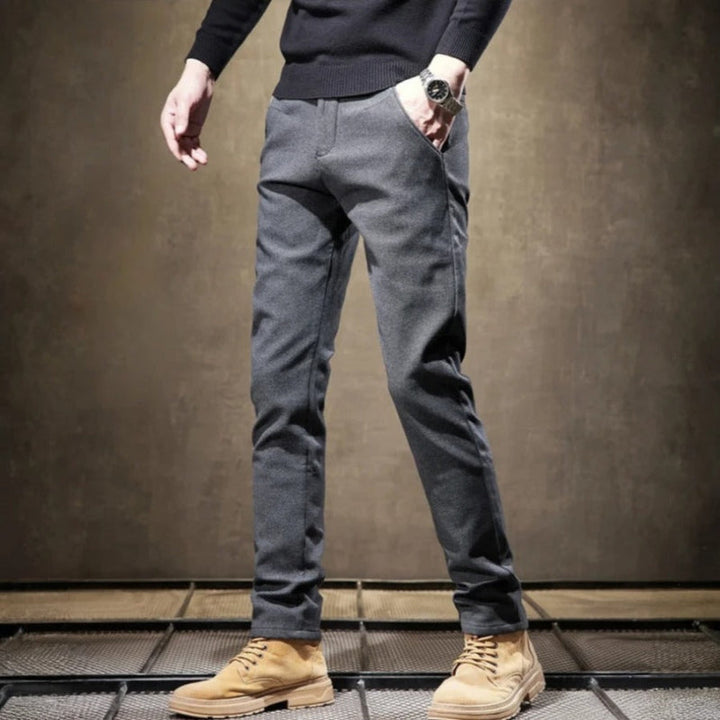 Smart casual men's slim fit pants, perfect for work or leisure with all-day comfort.
