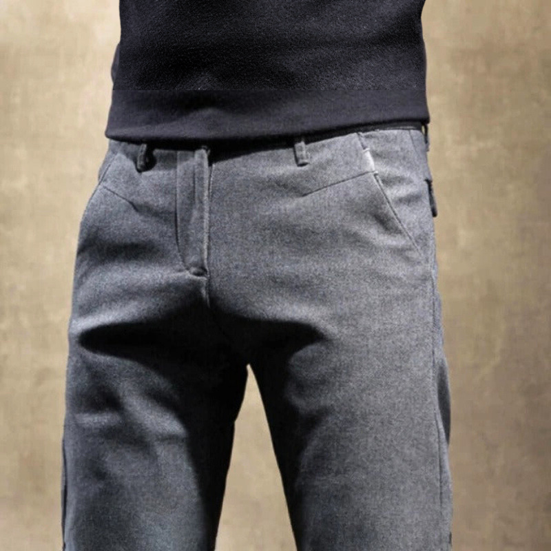 Men's tailored slim fit performance trousers with stretch fabric for ultimate comfort.