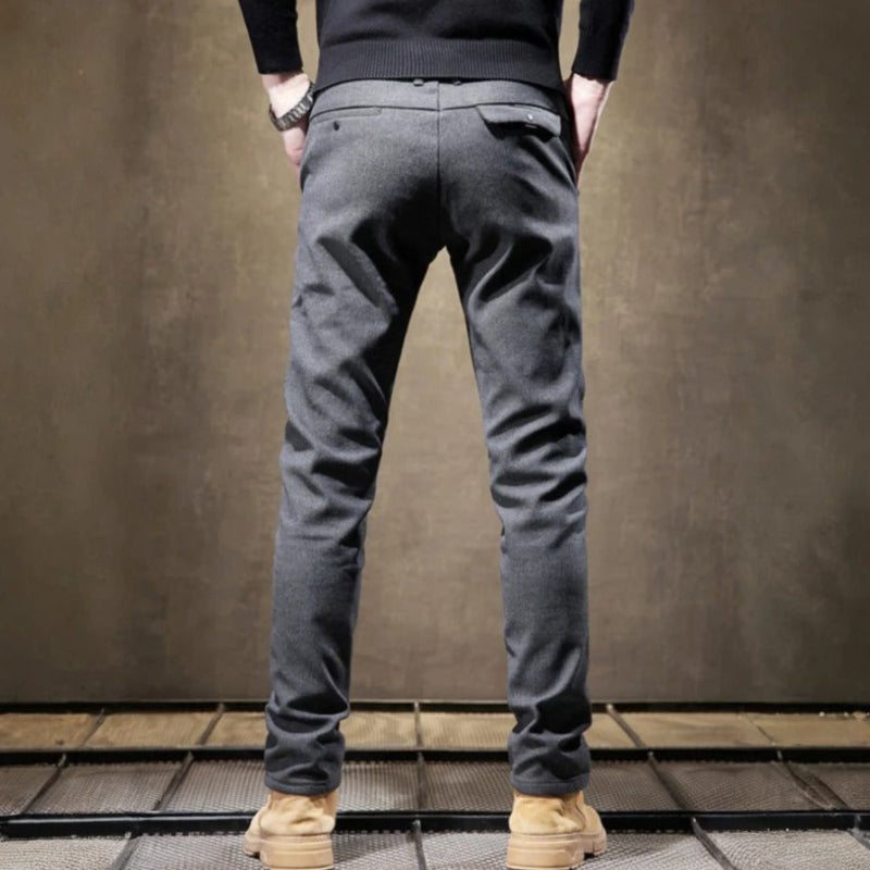 Sharp men's wrinkle-resistant slim fit pants for professional, all-day comfort & style.