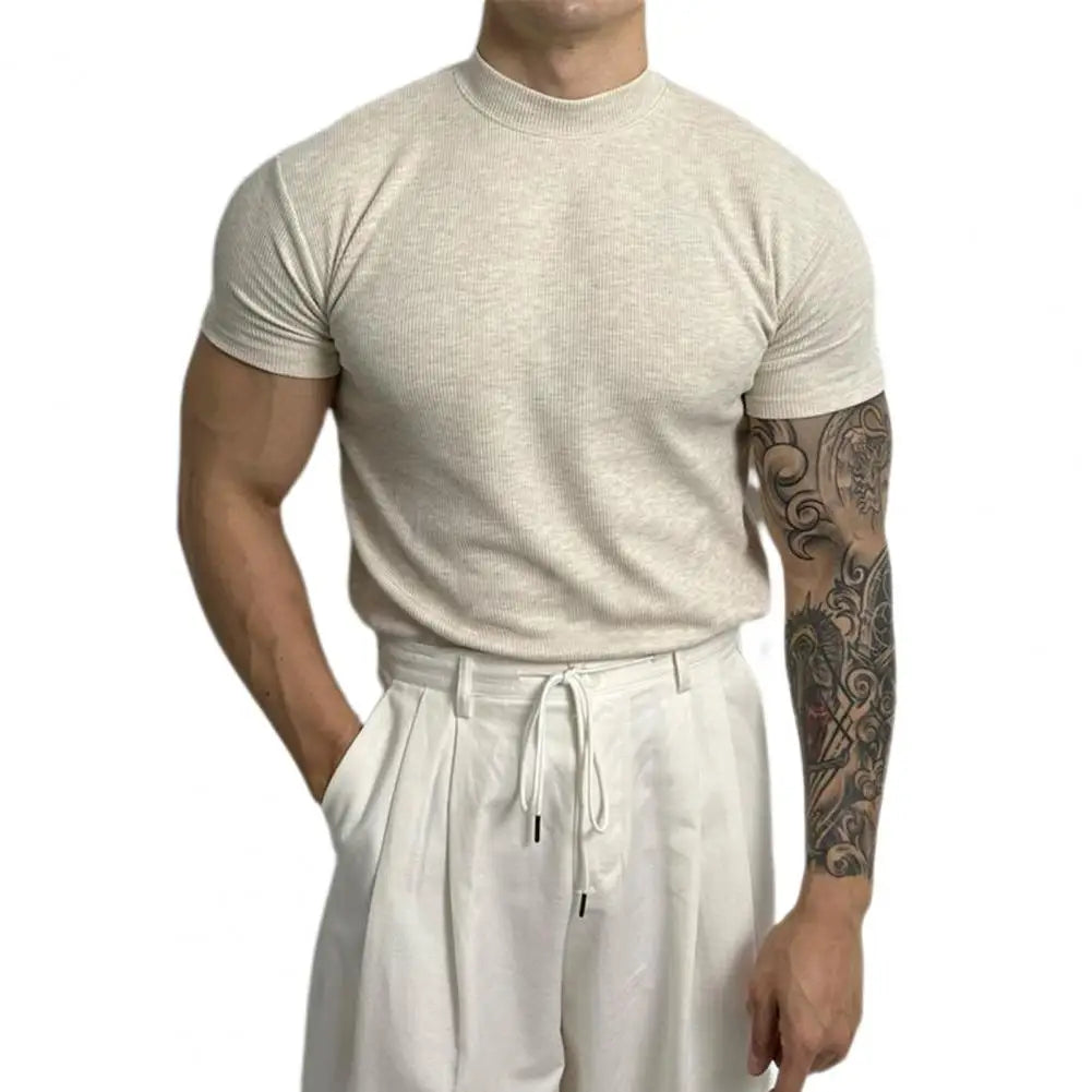 Breathable & quick-dry men's slim fit t-shirt, odor-resistant for intense activity or relaxation.