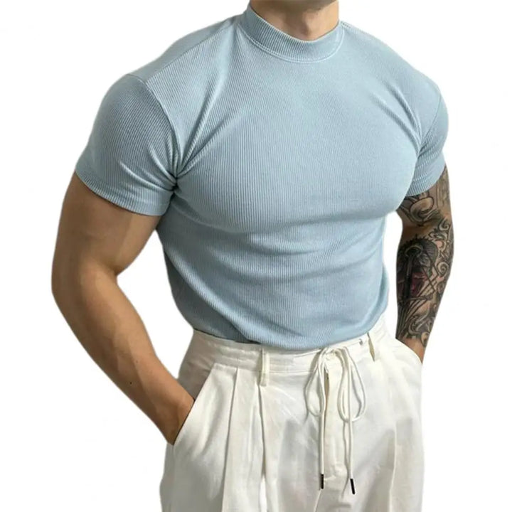 Moisture-wicking men's slim fit t-shirt, anti-odor and breathable for ultimate activewear comfort.