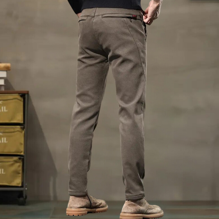 Elegant gray Slim Fit Semi-Formal Trousers for men. Perfect for business casual or stylish everyday outfits.