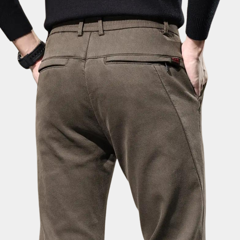 Versatile Luca Slim Fit Semi-Formal Trousers for men. A comfortable and durable choice for modern men's fashion.
