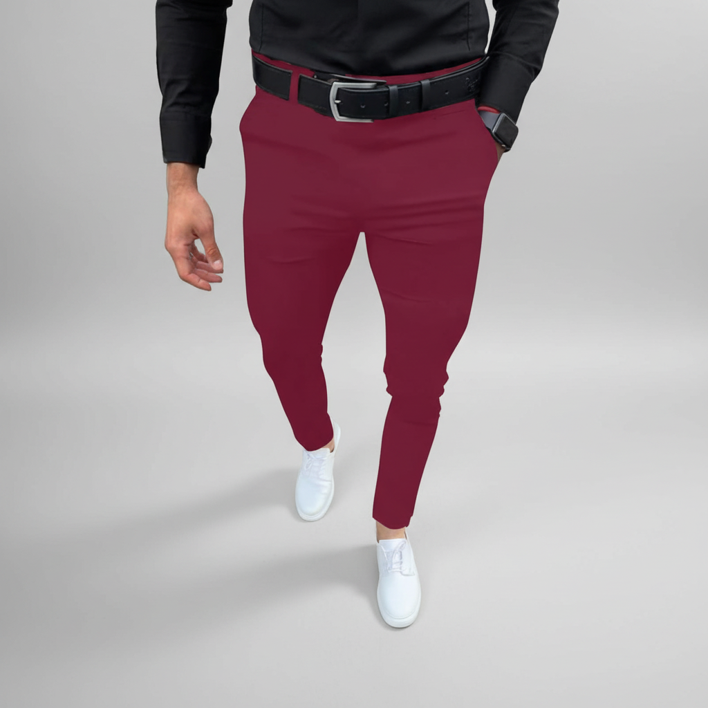 Men's formal casual slim fit stretch trousers from Pascal, a must-have for modern wardrobes.