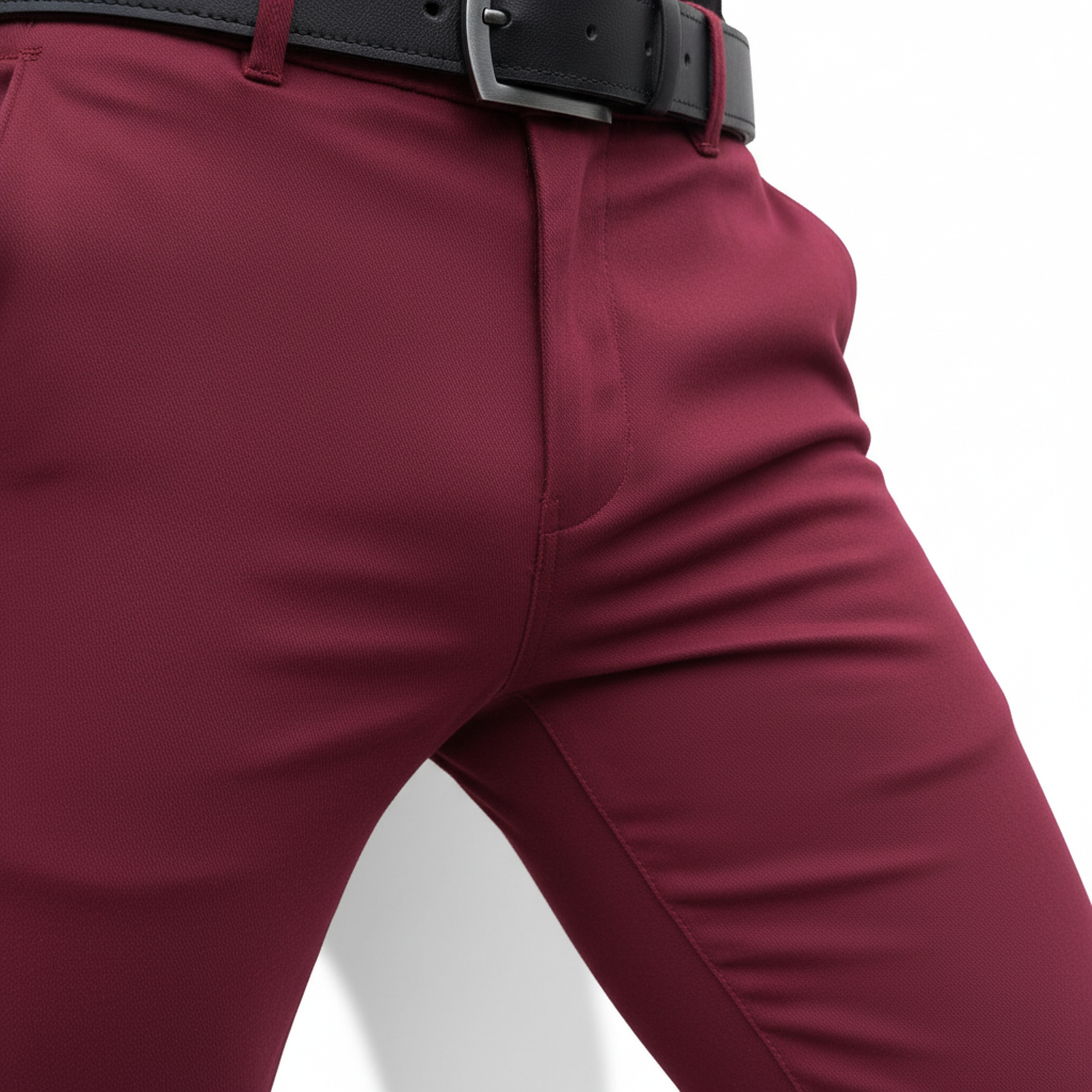 Men's versatile stretch casual formal trousers in navy, ideal for everyday and office wear.