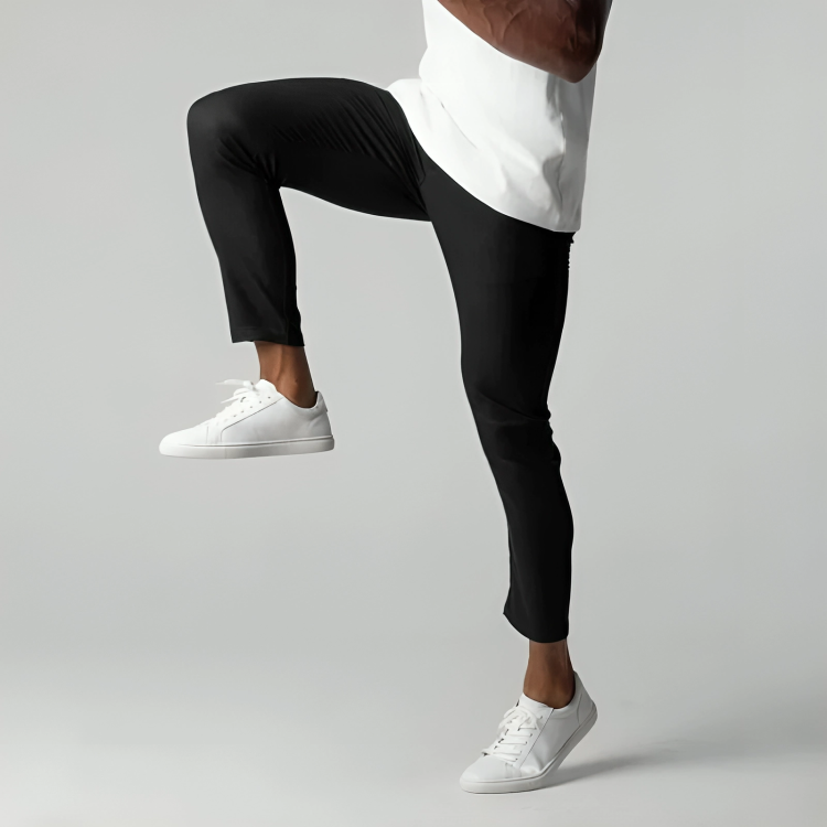 Comfortable men's slim fit stretch chinos, ideal for a modern versatile look & all-day wear.