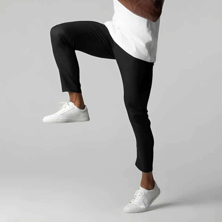 Comfortable men's slim fit stretch chinos, ideal for a modern versatile look & all-day wear.