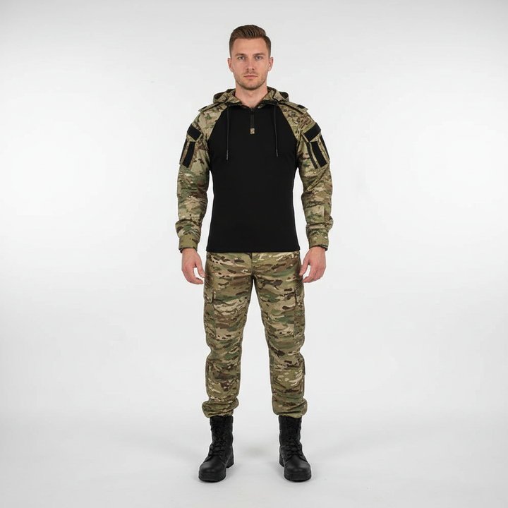 Daniel tactical pullover for men, a polycotton slim-fit hoodie designed for comfort.