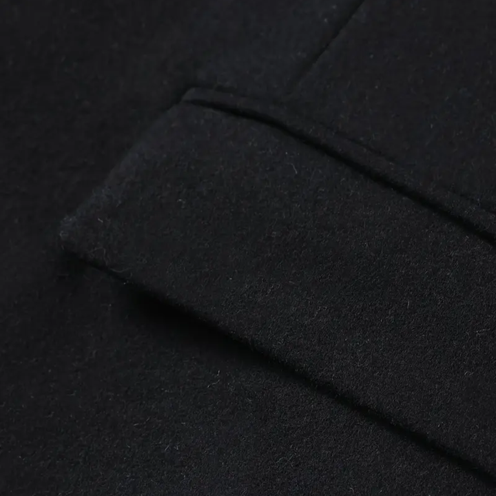 Sophisticated men's long winter coat, slim fit, ideal for formal events and business casual wear.