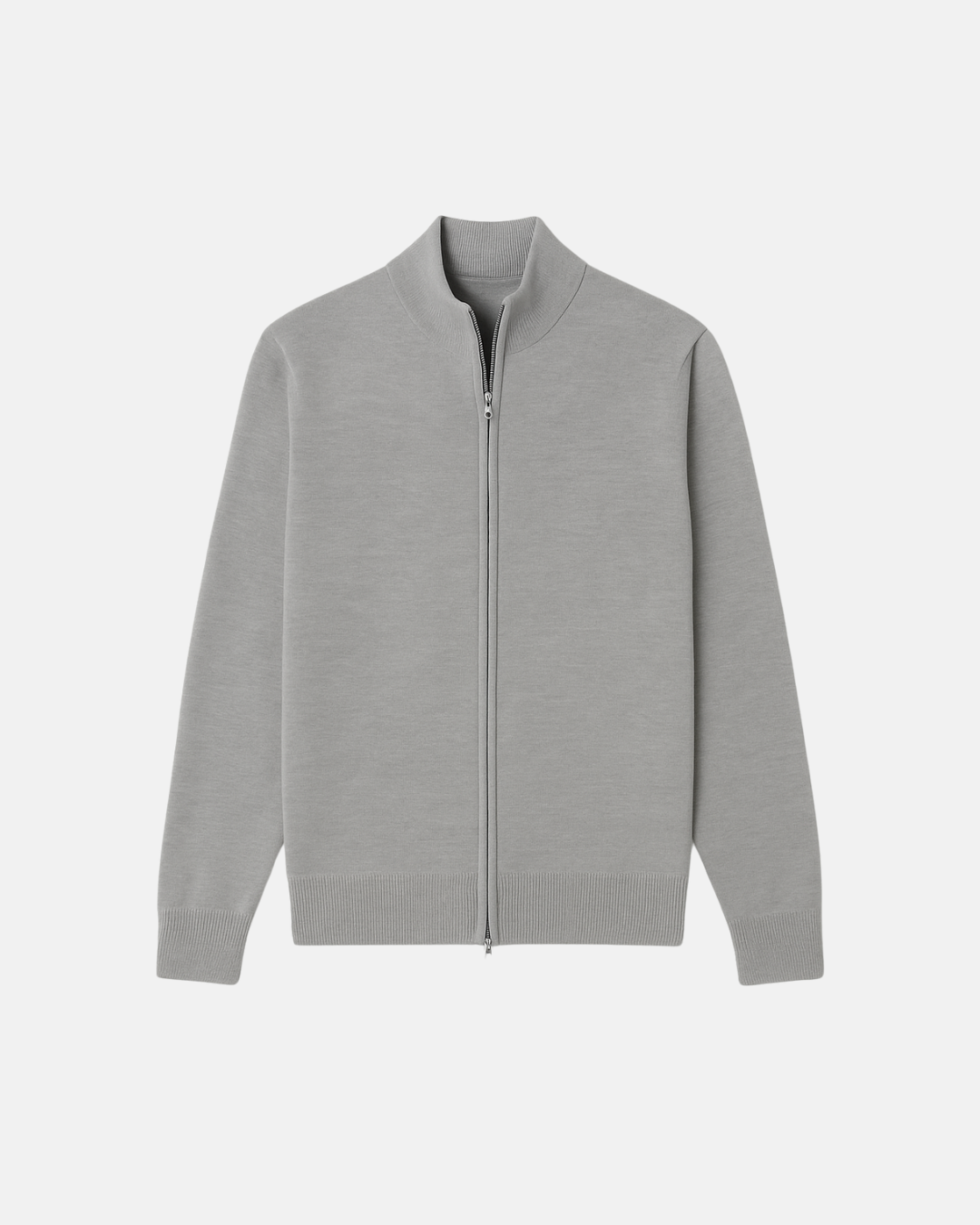 Men's slim fit zip jacket with stand-up collar, perfect for stylish everyday wear.