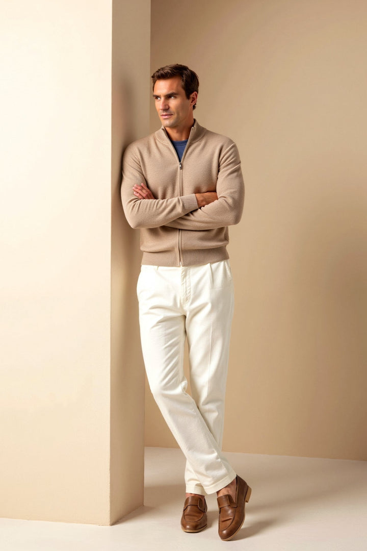Stylish men's slim fit zip jacket. Stand-up collar adds sophistication to this versatile everyday outerwear.
