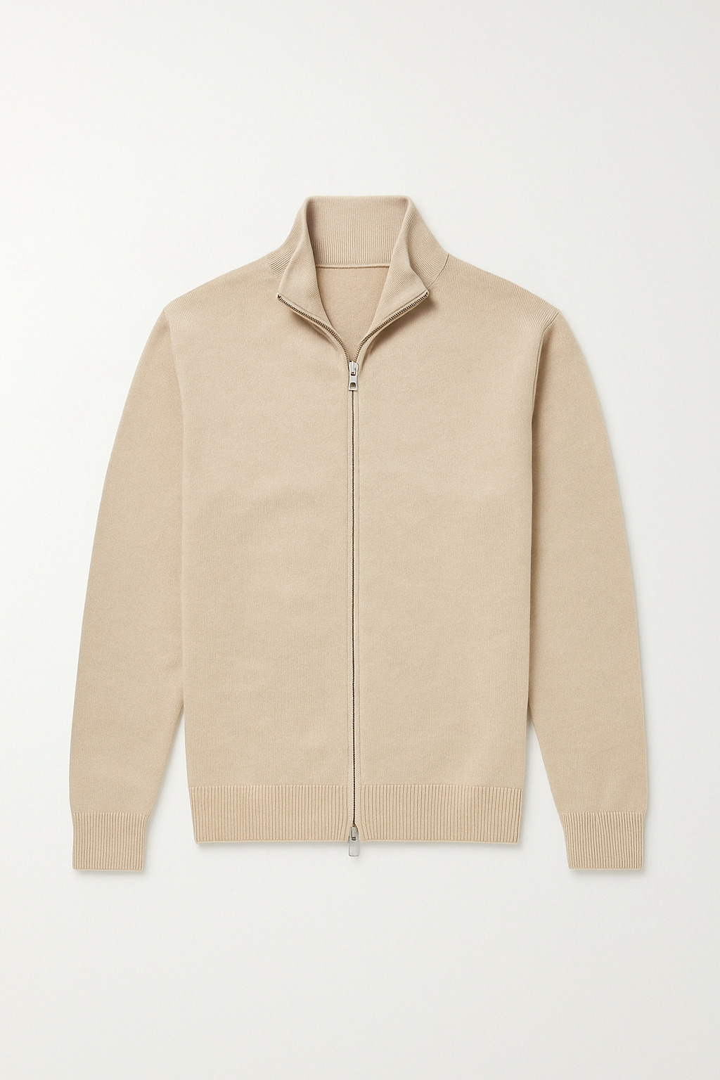 Sleek men's slim fit zip jacket. Features a fashionable stand collar, perfect for casual or smart layering.