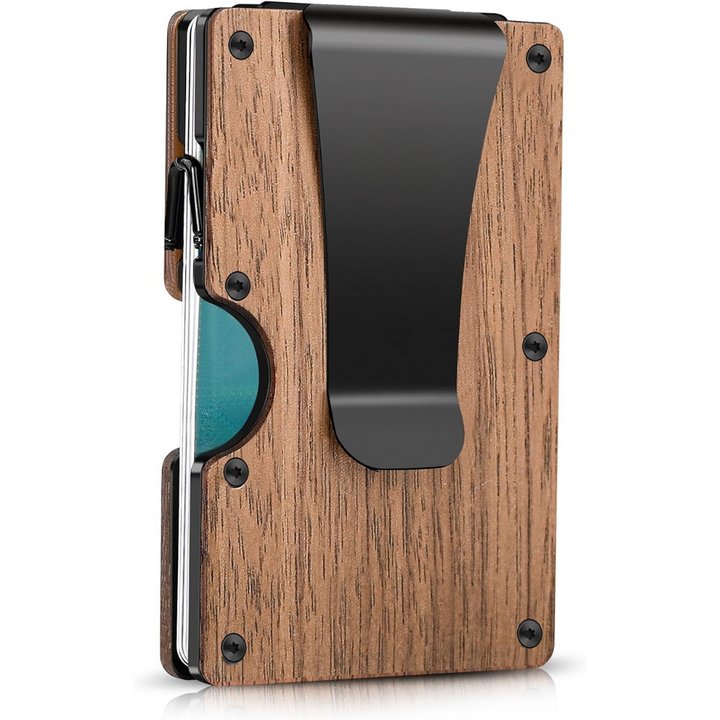 CarbonVault RFID-blocking carbon fiber slim wallet for men with integrated money clip