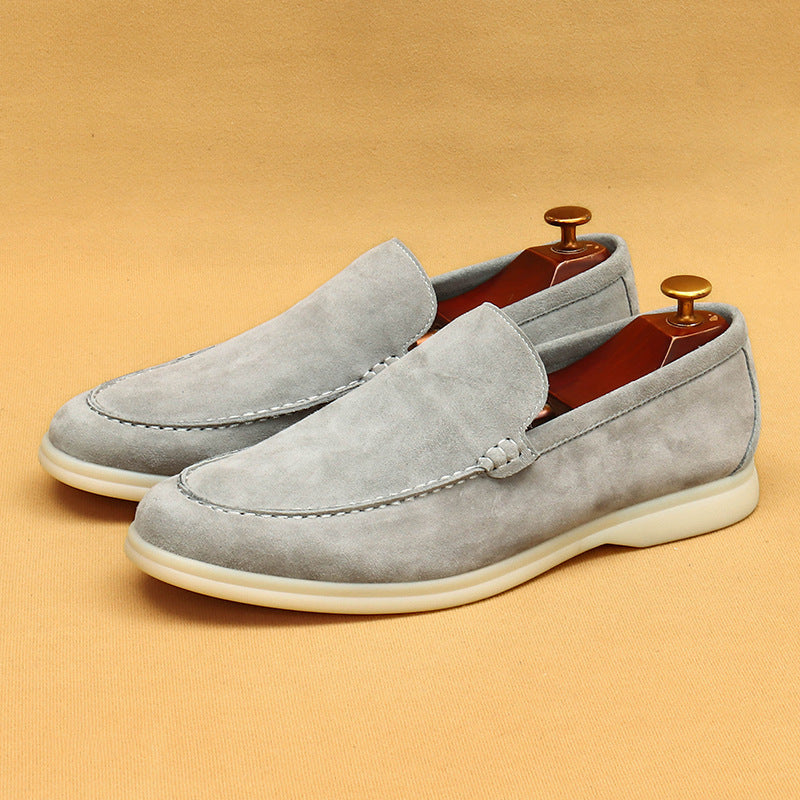 Dressy men's slip-on loafers, providing sleek style & comfort for business casual or special events.