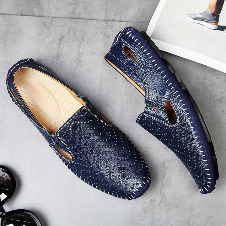 Classic men's slip-on loafers, designed for superior cushioning and supportive daily wear.