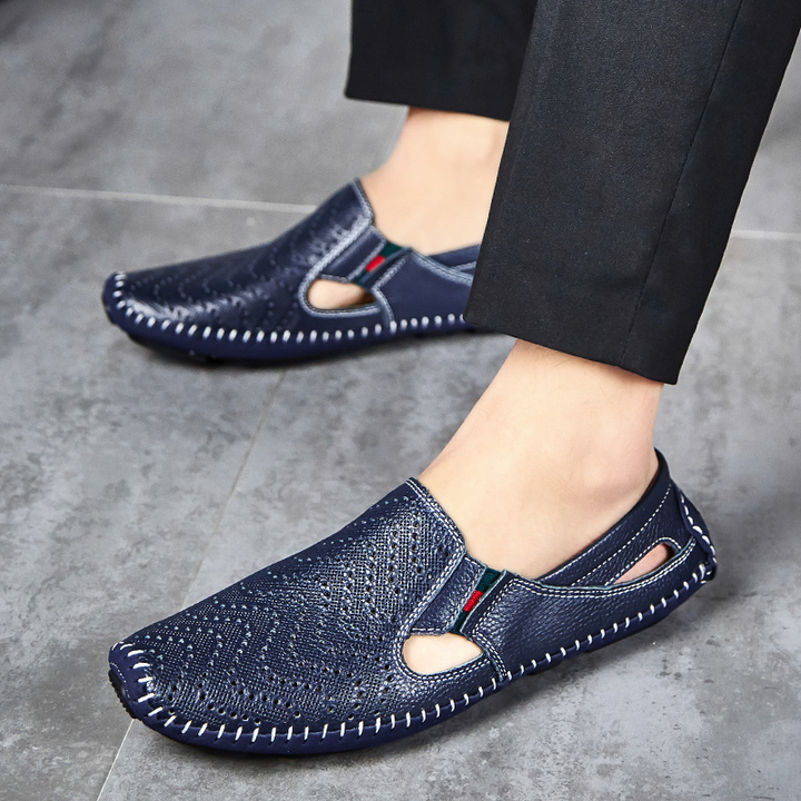 Stylish men's casual slip-on loafers, featuring a soft cushioned footbed for all-day comfort.