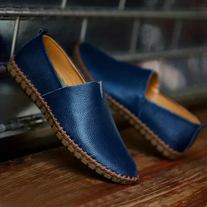 Versatile men's slip-on loafers, ideal for smart casual summer outfits, holiday wear, or beach comfort.
