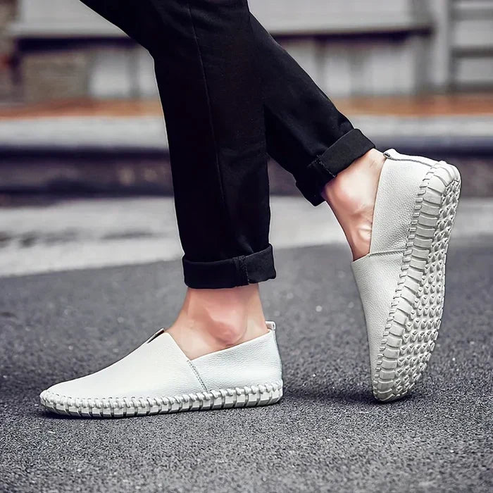 Men's comfortable casual slip-on loafers, great for leisurely summer strolls, holidays, and everyday wear.