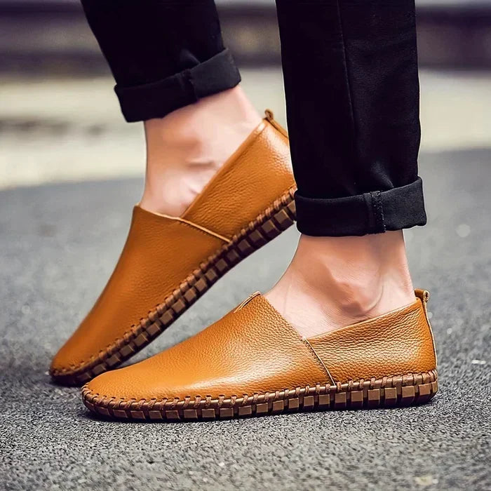 Smart casual men's summer loafers, offering effortless slip-on style for warmer weather fashion.