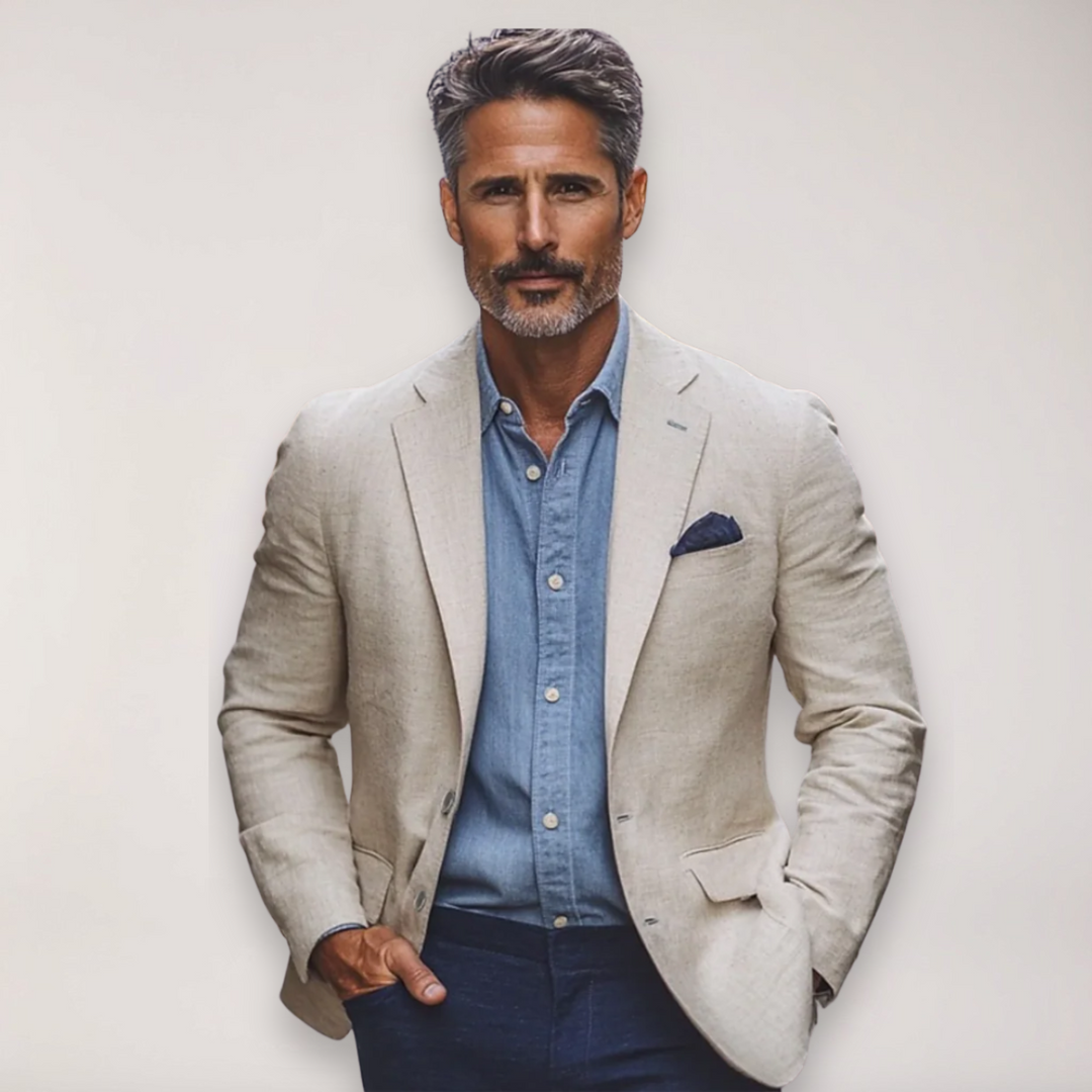 Men's smart casual blazer, perfect for office, events, and versatile modern style.