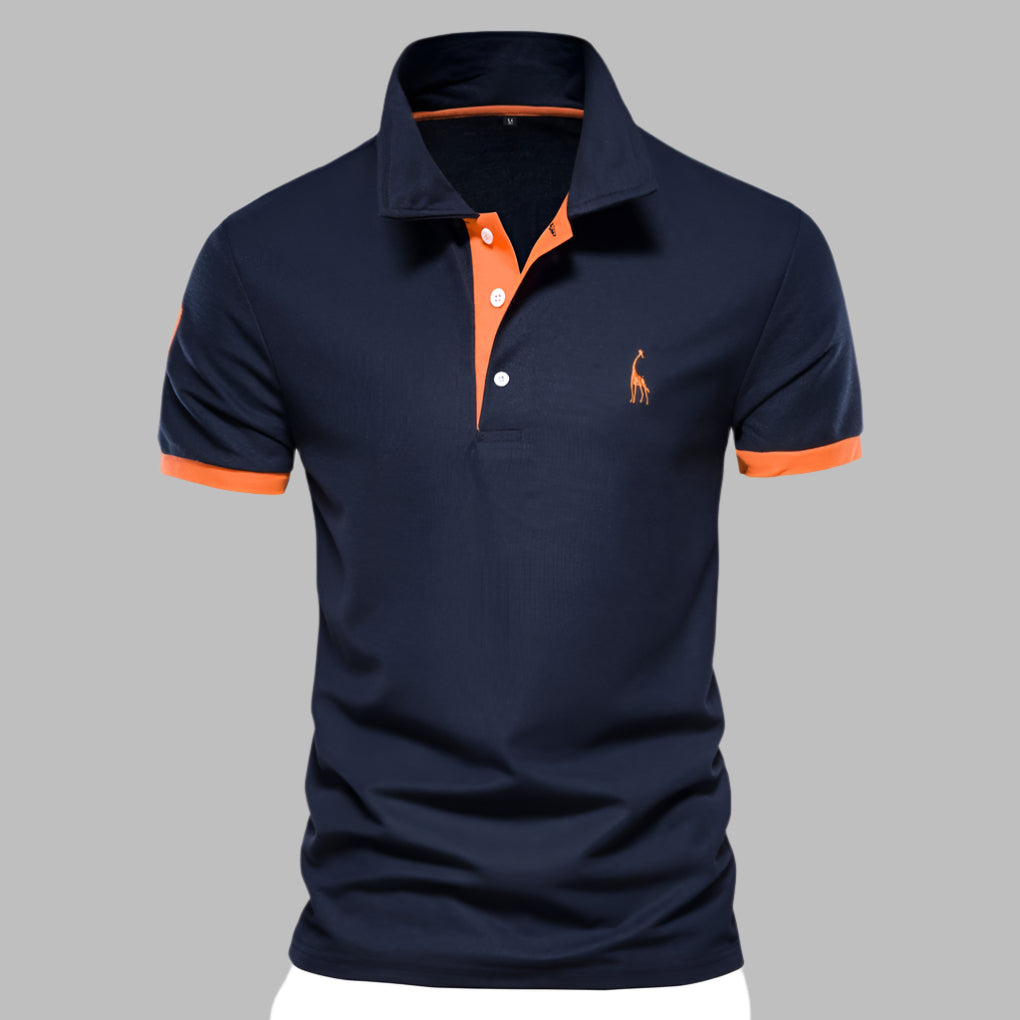 Men's short sleeve polo shirt with stylish contrast trim, a smart addition to any wardrobe.