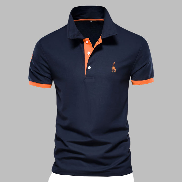 Men's short sleeve polo shirt with stylish contrast trim, a smart addition to any wardrobe.