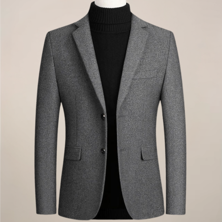 Tailored men's blazer in a stylish two-button design. Ideal for modern men's fashion, office attire & smart casual looks.