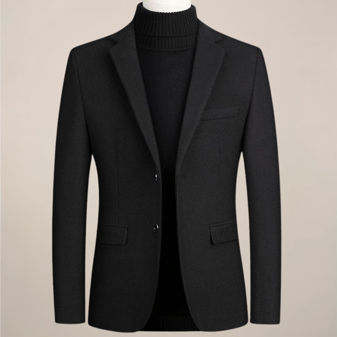Stylish men's smart casual two-button blazer. A versatile layering piece for office wear & everyday elegance.
