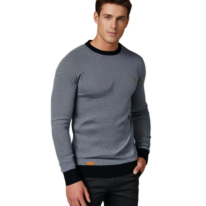 Comfortable men's fall fashion sweater, a versatile and soft longsleeve pullover.
