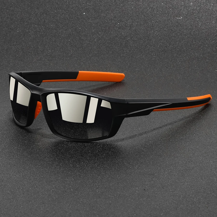 Front view of Solaris polarized men's sunglasses, featuring a sleek design for sports and outdoor glare reduction.