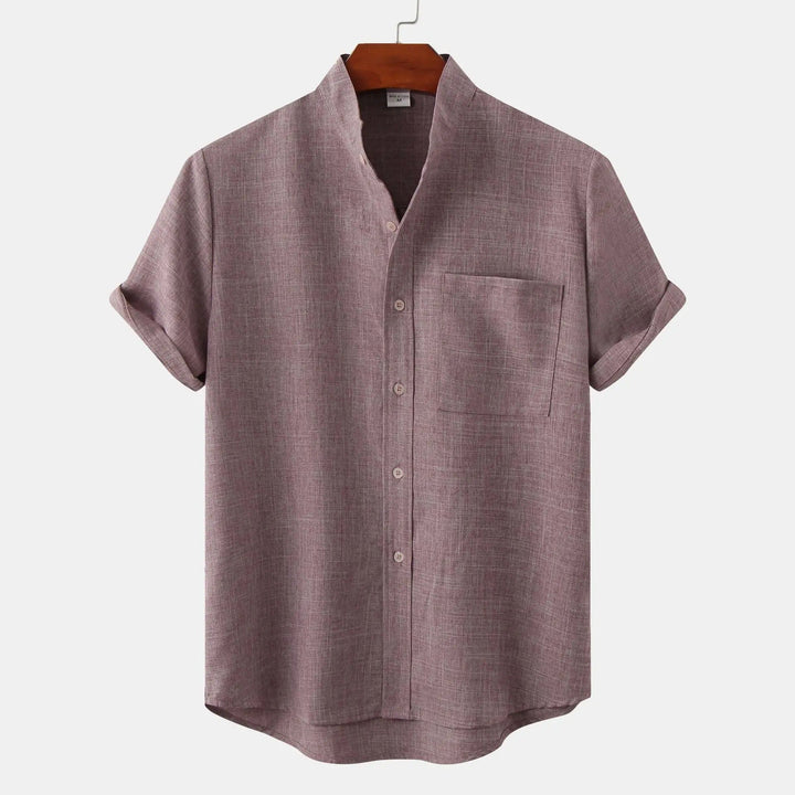 Fashionable men's Solaro shirt, short sleeve & breathable. Your ideal summer warm weather top.