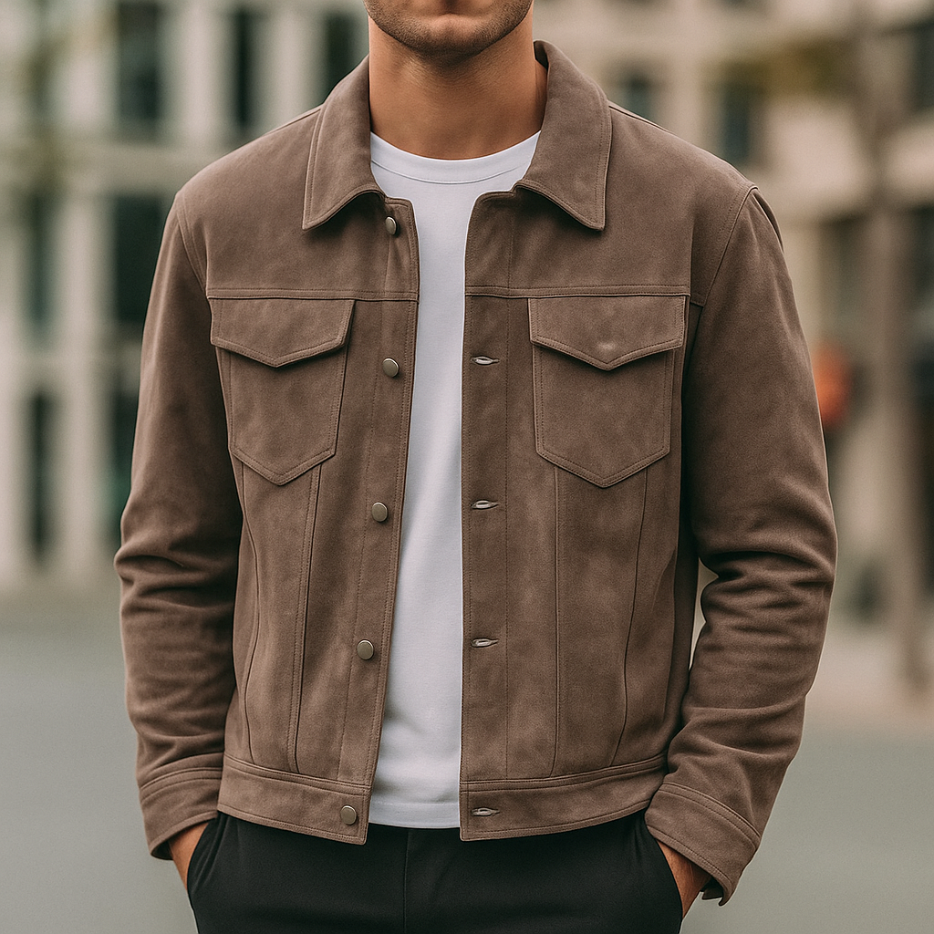 Men's Soren casual jacket, stylish button-front outerwear, perfect for everyday wear.