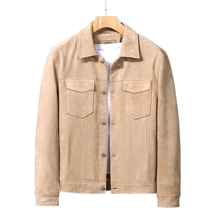 Stylish Men's Soren collared jacket, modern men's outerwear, ideal versatile layering piece.